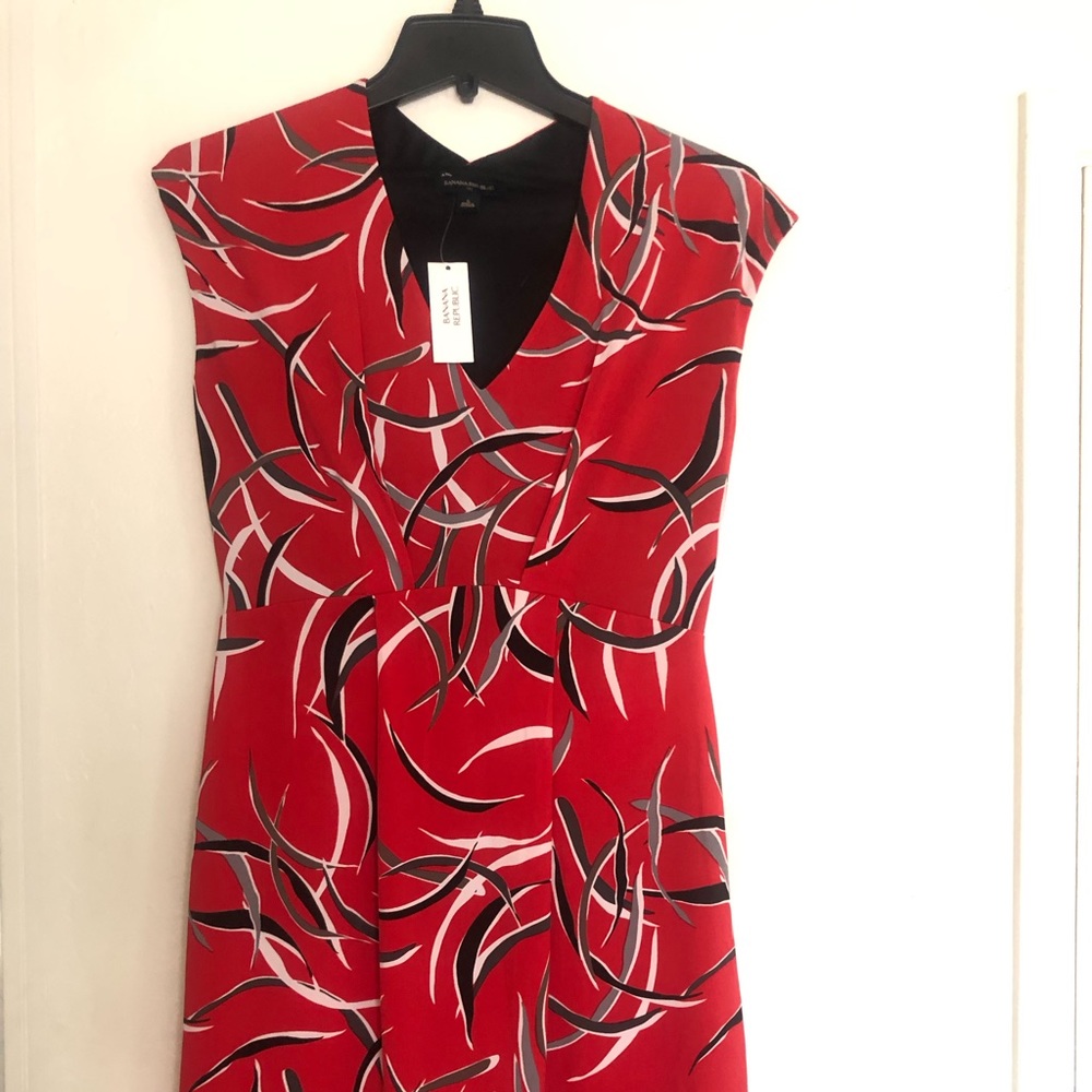 Banana Republic beautiful tropical red small dress